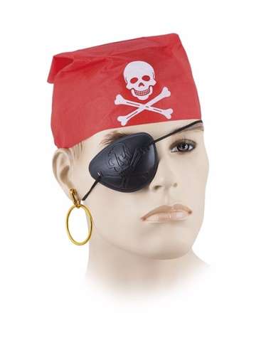 Pañuelo de pirata y parche Halloween