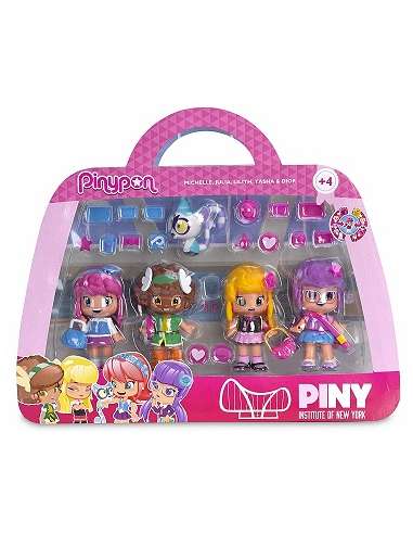 Pinypon by PINY Pack 4 Amigas FAMOSA