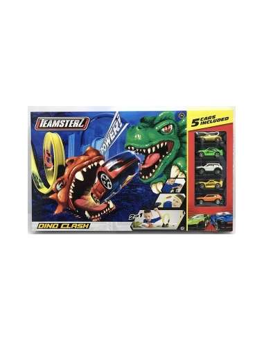 PISTA DINO CLASH C/5 COCHES TEAMSTERZ