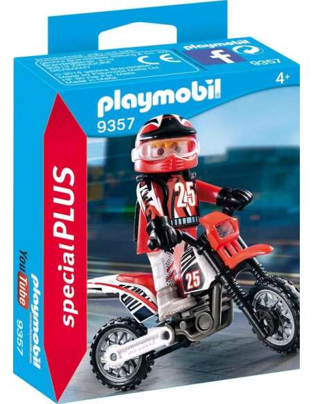 Playmobil - Chicos con moto de carreras - 70380