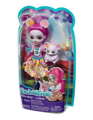 MUÑECA MAYLA MOUSE Y FONDUE ENCHANTIMALS