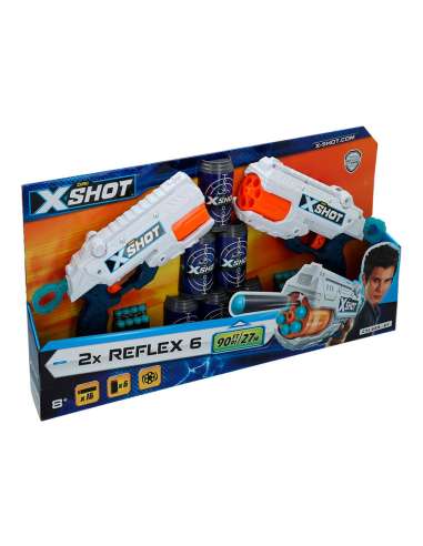 X-SHOT EXCEL - PK 2 PISTOLAS REFLEX 6 + 