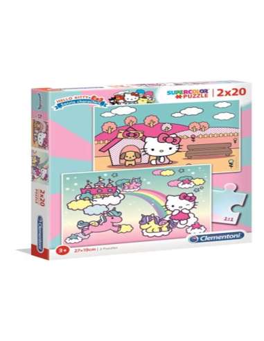 2 puzzles de 20 piezas Hello Kitty