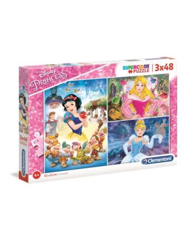 3 puzzles de 48 piezas Princesas