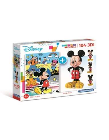 PUZZLE MICKEY 104 + 3D