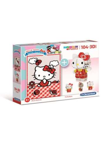 Puzzle 104 pzs + 3D Hello Kitty