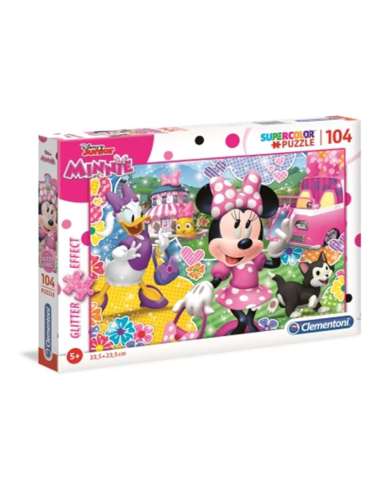 Puzzle 104 pzs purpurina Minnie Mouse