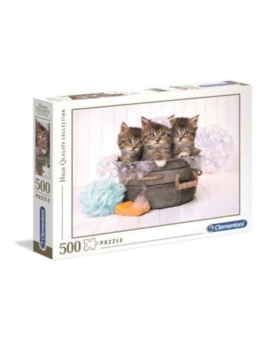 PUZZLE 500 Kittens and soap
