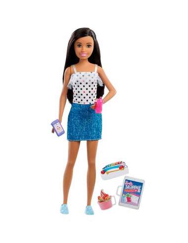 Barbie babysitter morena pelo liso