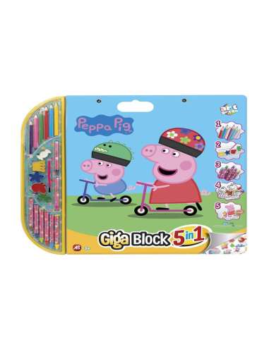 Giga block Peppa Pig 5 en 1 Cefa
