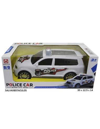 COCHE POLICIA SALVAOBSTACULOS CON LUZ