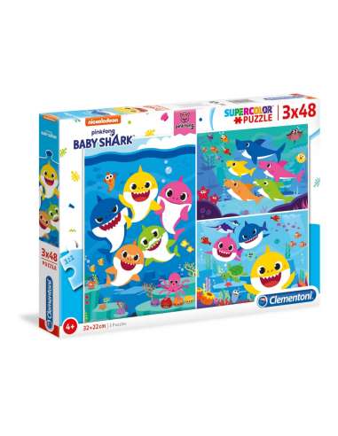 Puzzle Baby Shark 3x48 pzs