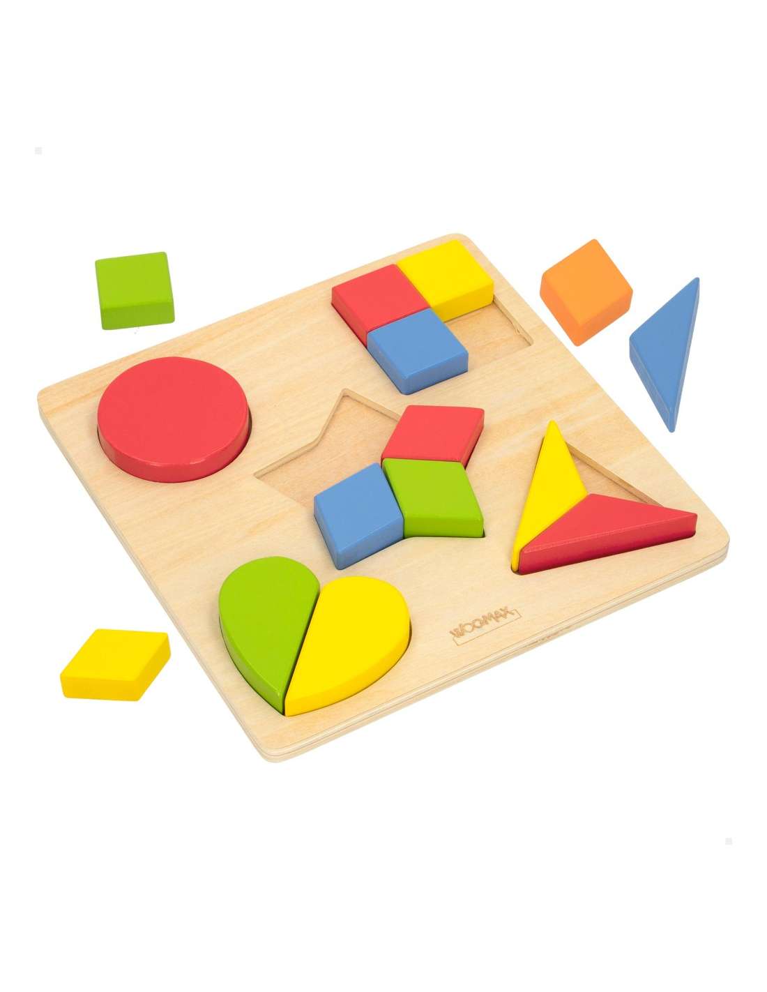 Puzzle madera 2025 formas geometricas