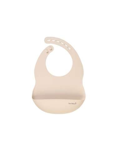 Babero silicona beige saro