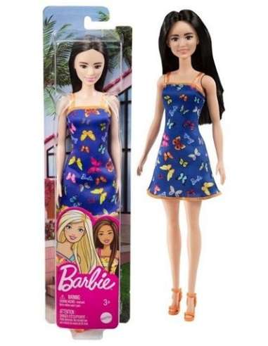 Barbie chic vestido azul mariposas