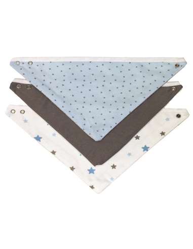 Pack 3 bandanas azules estrellas D´ peques