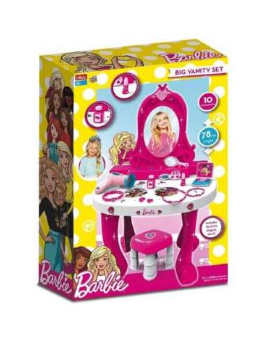 Tocador Barbie con 10 accesorios 78cm