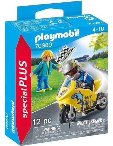 Chicos con moto de carreras 70380 Playmobil