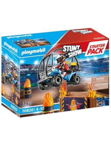 Starter Pack Stuntshow quad con rampa de fuego 70820 Playmobil