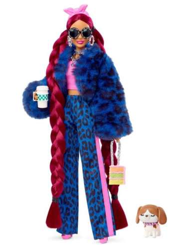 Muñeca Barbie extra chandal leopardo