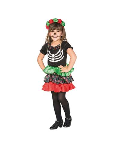 Disfraz de Catrina niña 2-3 años Halloween 