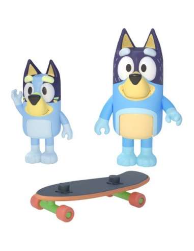 Pack de figuras Bluey Skateboarding Famosa