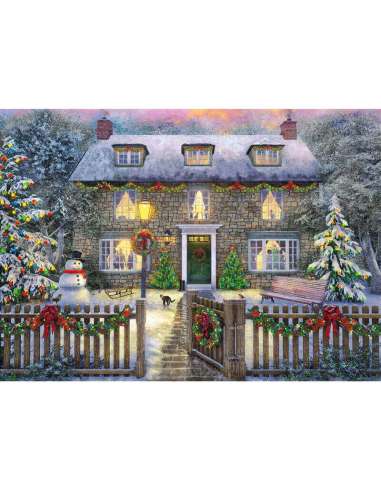 Puzzle Falcon The Christmas cottage 1000 piezas