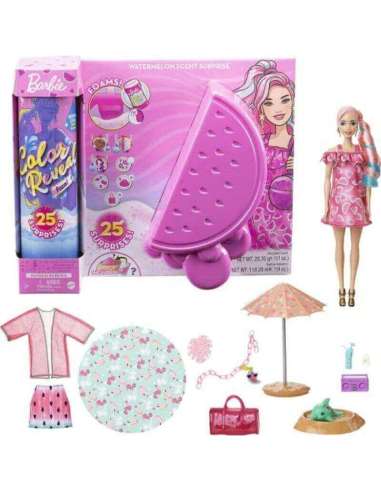 Muñeca Barbie color reveal con espuma sandia Mattel