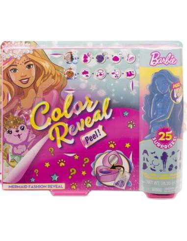 Barbie color reveal princess sirena mágica