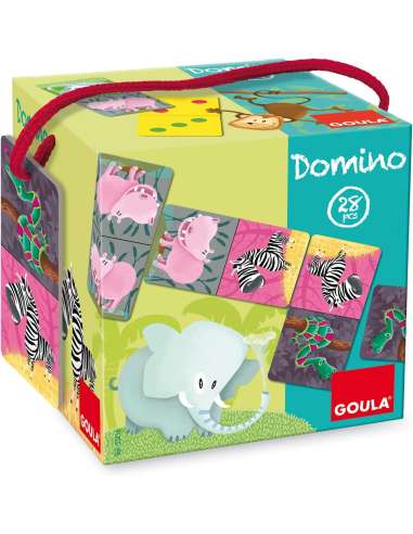 Domino animales, Juego de mesa preescolar para niños a partir de 3 años 