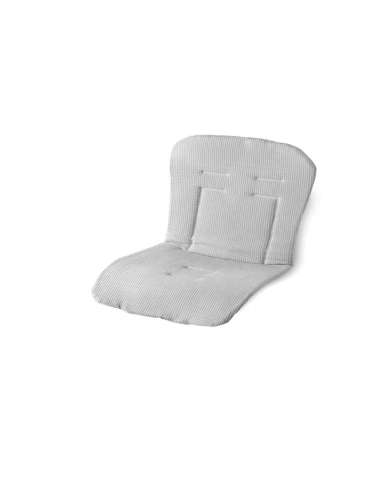 Colchoneta para silla modelo galleta reversible color gris y blanco dpeques