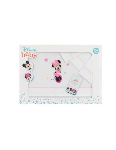 Triptico Cuna 100% Algodon Mod Minnie Geo interbaby