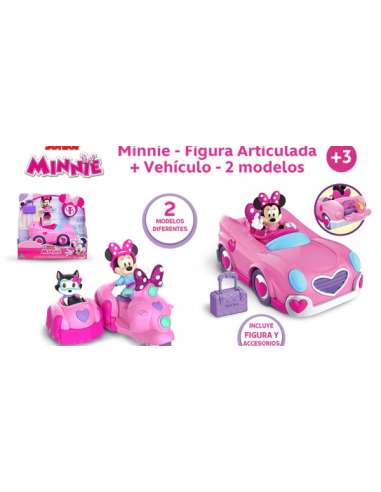 Minnie - Figura Articulada + Vehiculo - 