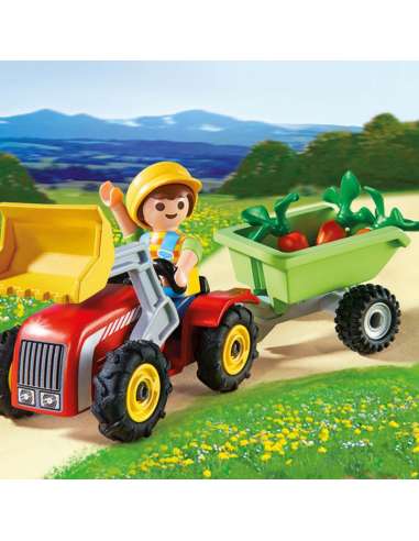 Niño con Tractor PLAYMOBIL