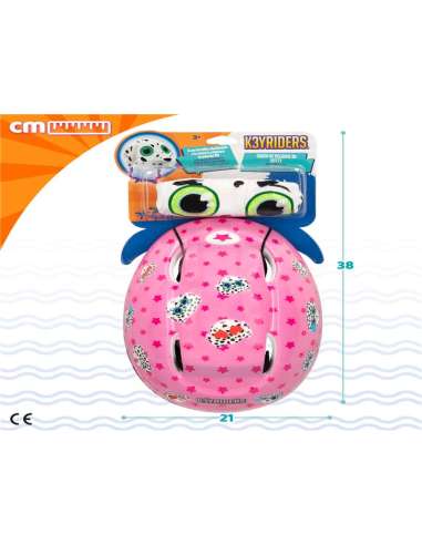 CASCO 3D CON FUNDA PELUCHE DALMATA COLOR BABY