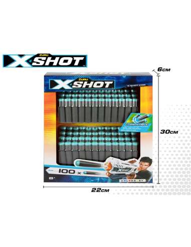 X SHOT EXCEL CAJA 100 DARDOS COLOR BABY