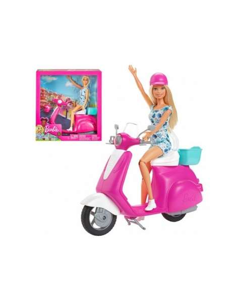 MuÑeca Barbie Y Su Scooter Gbk85 Mattel 3551