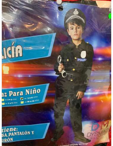 DISFRAZ POLICIA PARA NIÑOS 5 A 6 AÑOS 