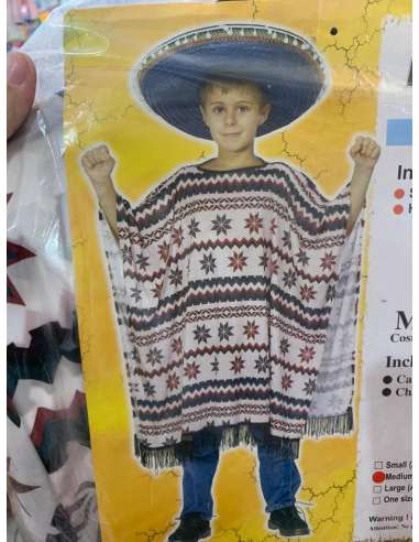 Disfraz capa mexicano talla 4-6 Toy Sur