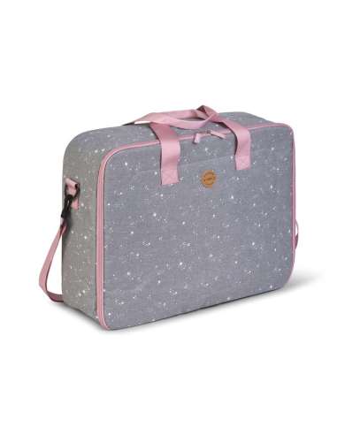 MALETA BOLSO HOSPITAL GRIS/ROSA SARO