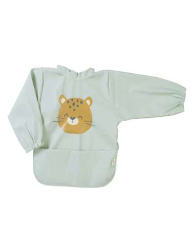 Babero impermeable mangas "Cheetahs" menta