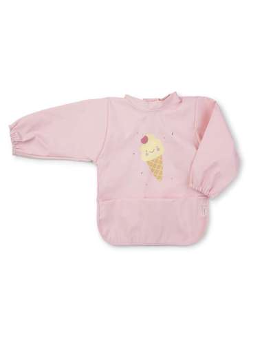 Babero impermeable mangas Ice cream rosa