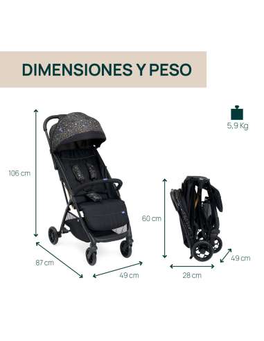 SILLA DE PASEO GLEE PLAYFUL BLACK CHICCO