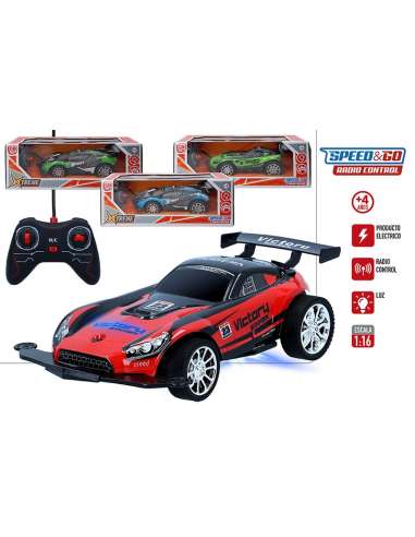 COCHE R/C 1:16 C/ LUZ - SPEED & GO RACING