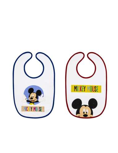 Pack 2 Baberos plastificado Mickey 25x40cm