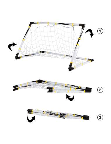 SET FUTBOL PORTERIA PLEG 100X70X70