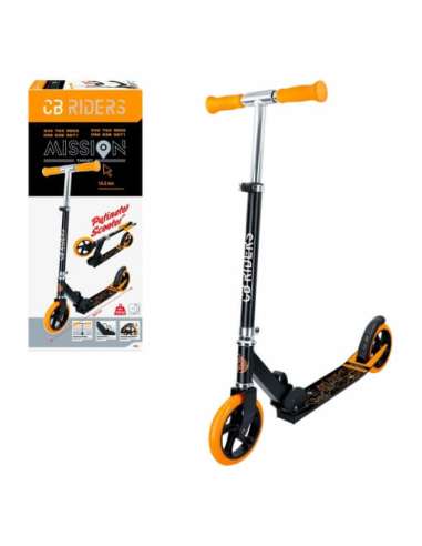 Patinete scooter CB Riders negro y naranja Color Baby