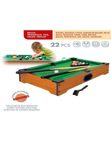 CB GAMES-JUEGO MESA BILLAR MADERA 51X31X