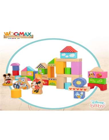 WOOMAX-DISNEY MICKEY JUEGO BLOCS 50 PCS COLOR BABY