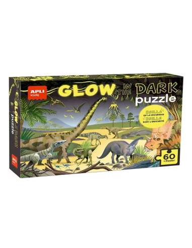 PUZLE GLOW IN THE DARK DINOSAURIOS 60U Apli